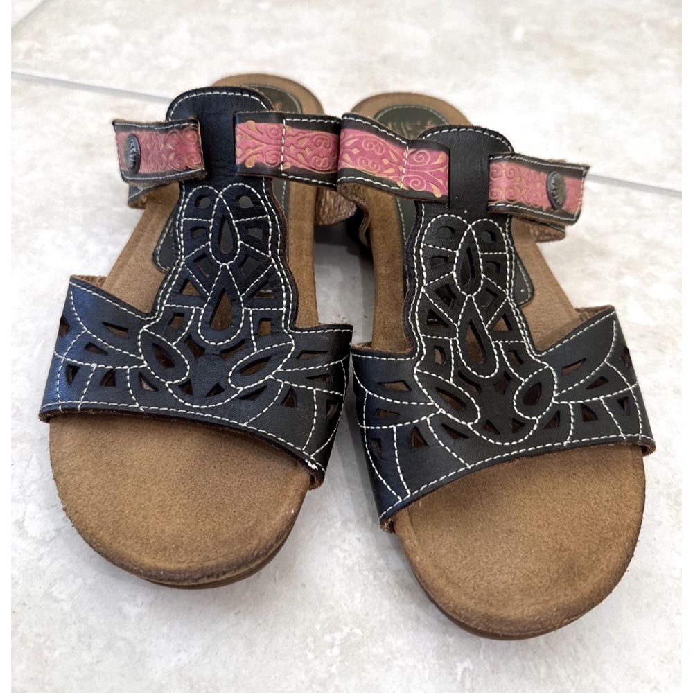 L'Artiste Sprin Step Olyana Sandals Slip On Size 36 US 5.5/6 Boho Hippie